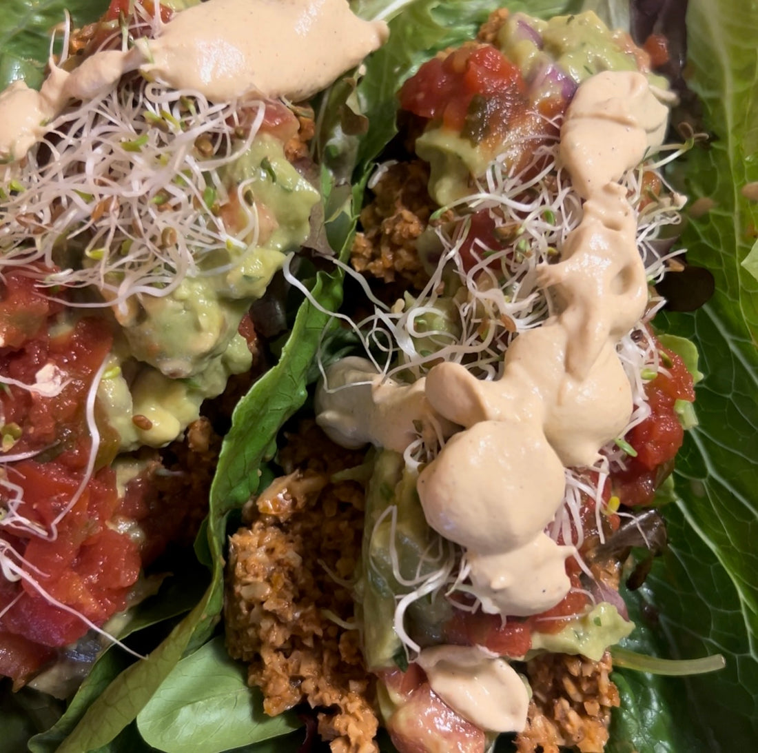 Raw Vegan Taco Recipe with Cashew Queso